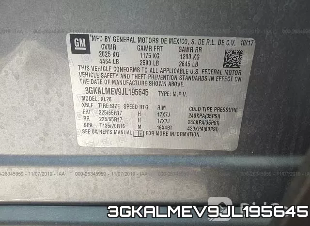 3GKALMEV9JL195645 фото 9