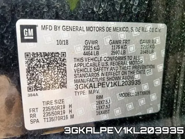 3GKALPEV1KL203935 фото 2