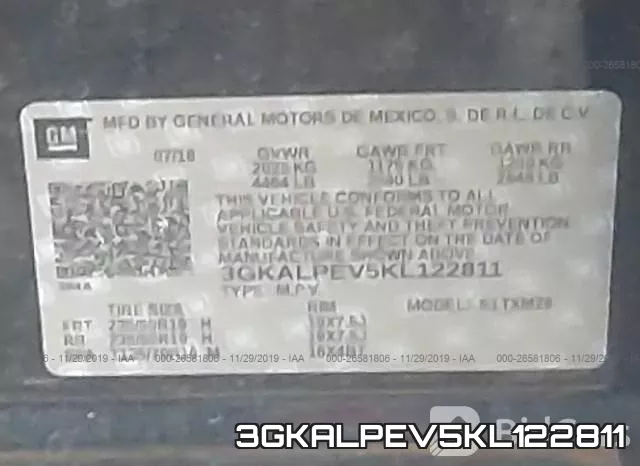 3GKALPEV5KL122811 фото 7