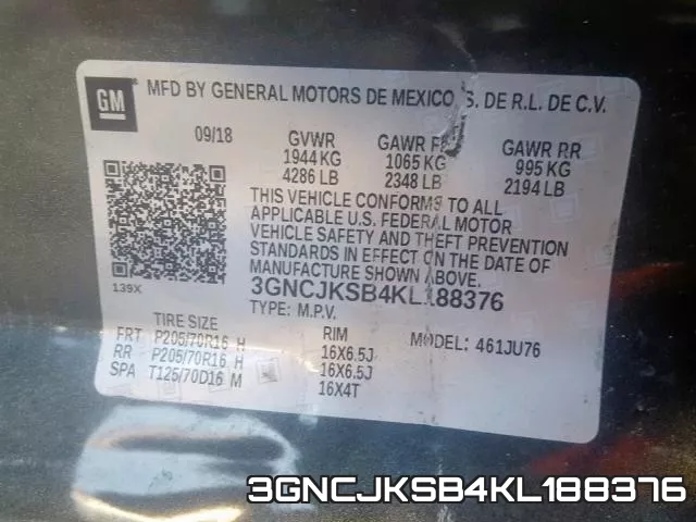 3GNCJKSB4KL188376 фото 2