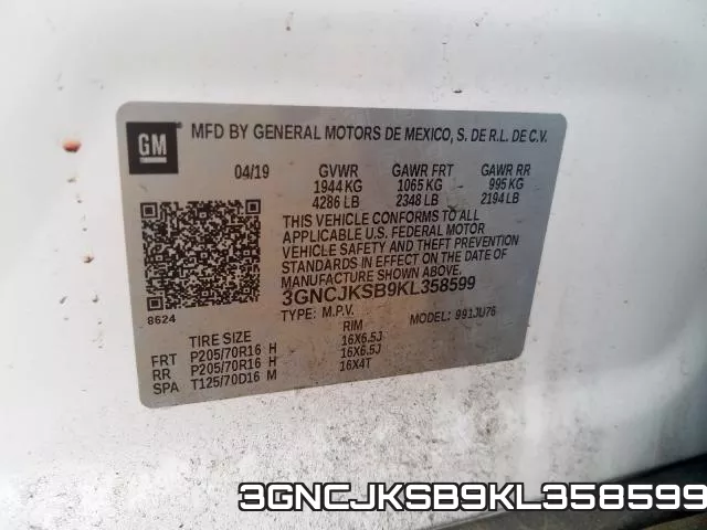 3GNCJKSB9KL358599 фото 2