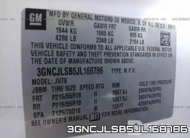 3GNCJLSB5JL168786 фото 7