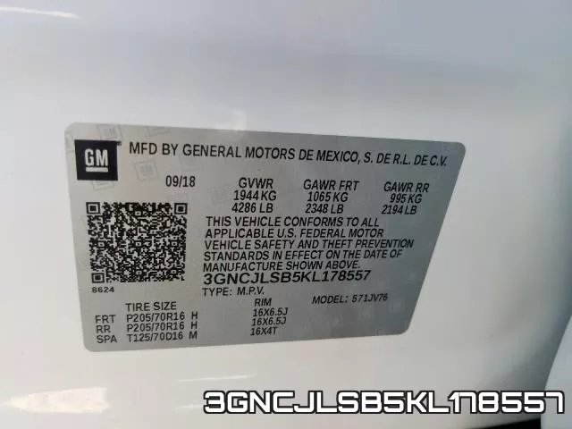 3GNCJLSB5KL178557 фото 2