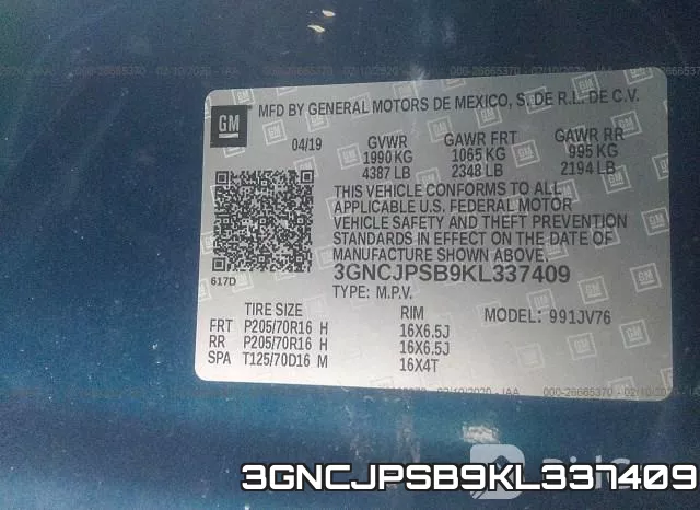 3GNCJPSB9KL337409 фото 8