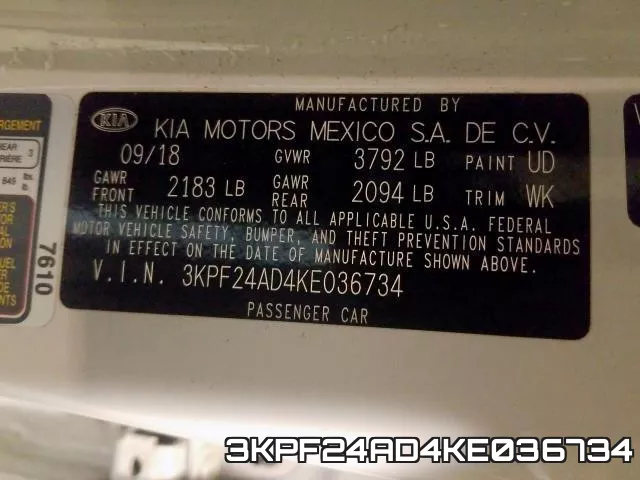 3KPF24AD4KE036734 фото 2