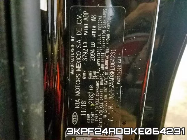 3KPF24AD8KE064231 фото 2