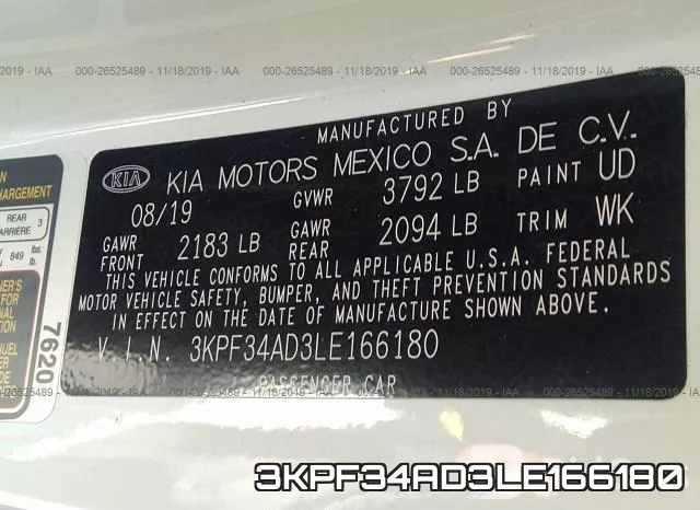 3KPF34AD3LE166180 фото 9
