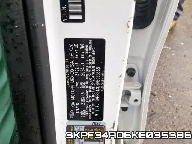 3KPF34AD6KE035386 фото 2