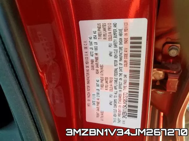 3MZBN1V34JM267270 фото 2
