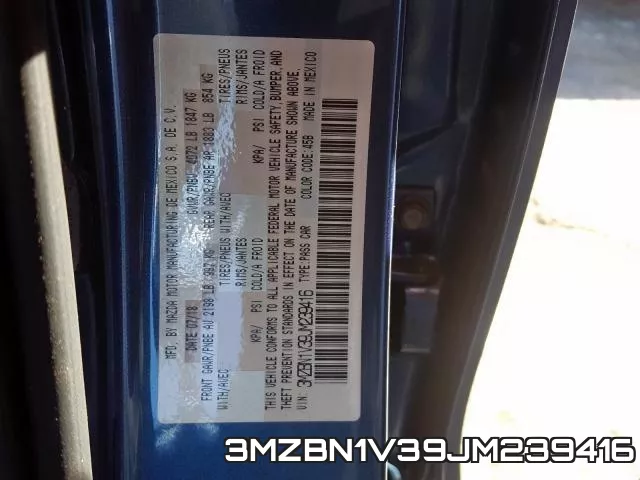 3MZBN1V39JM239416 фото 2