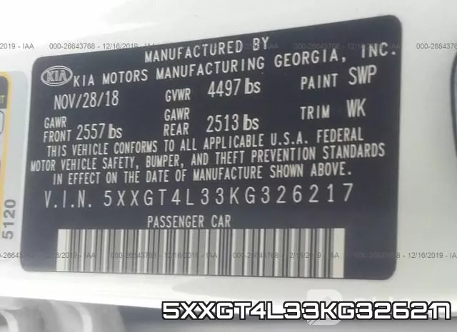 5XXGT4L33KG326217 фото 9