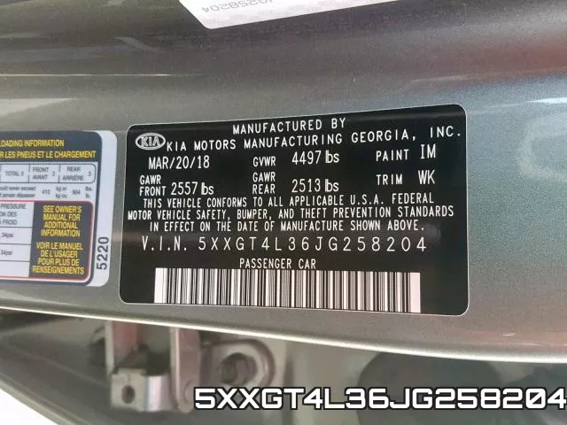 5XXGT4L36JG258204 фото 2