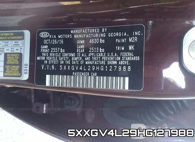 5XXGV4L29HG127988 фото 9