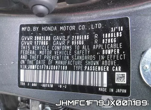 JHMFC1F79JX007189 фото 10