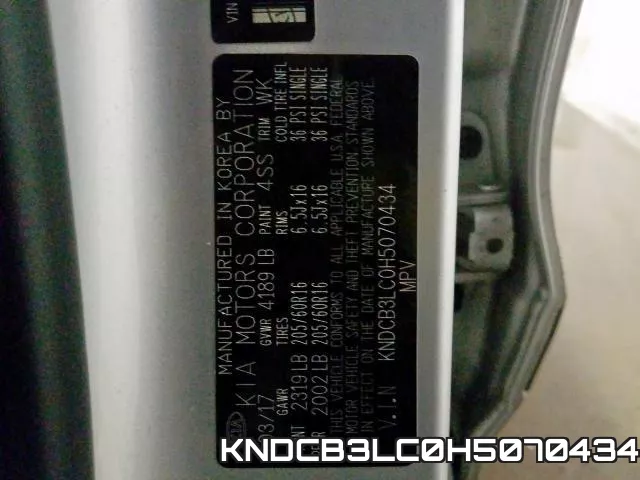 KNDCB3LC0H5070434 фото 2