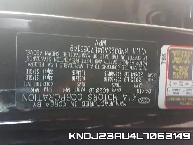 KNDJ23AU4L7053149 фото 2