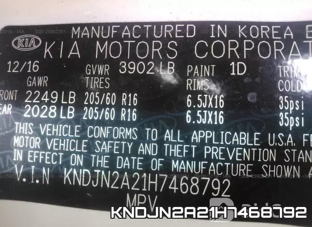 KNDJN2A21H7468792 фото 8