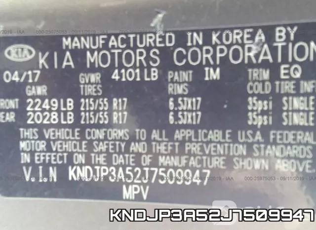 KNDJP3A52J7509947 фото 9