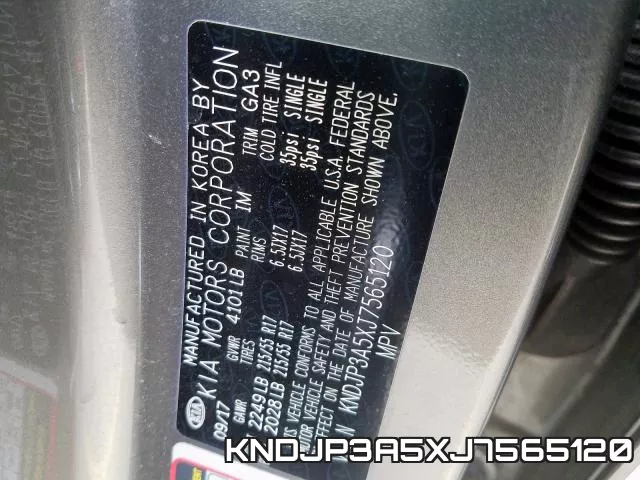 KNDJP3A5XJ7565120 фото 2