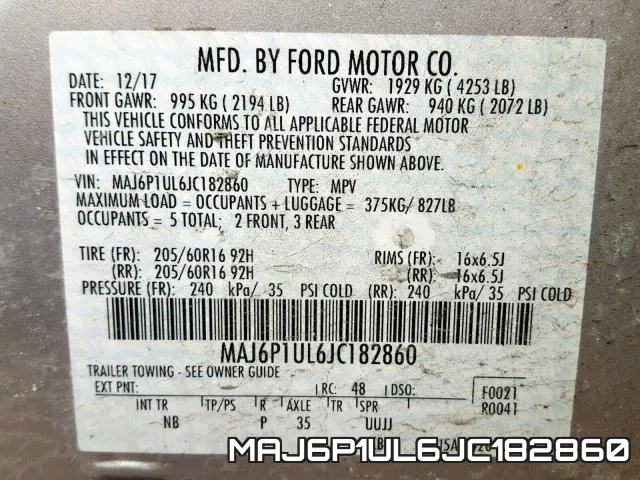 MAJ6P1UL6JC182860 фото 2