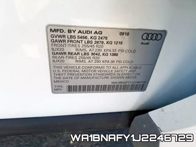 WA1BNAFY1J2246729 фото 2