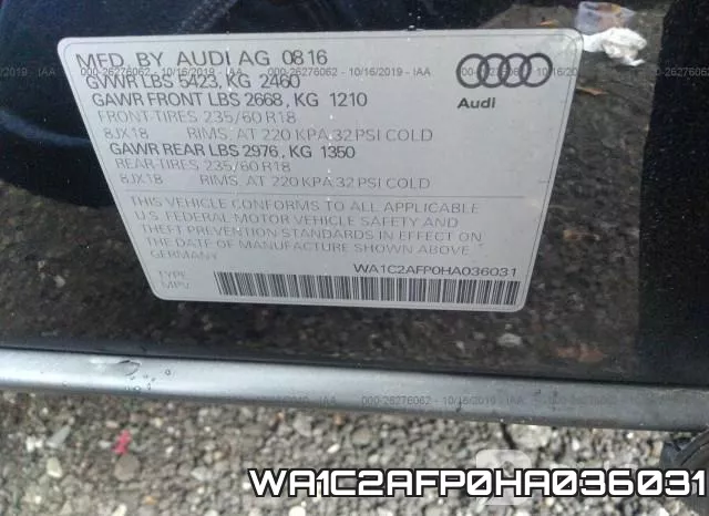 WA1C2AFP0HA036031 фото 7