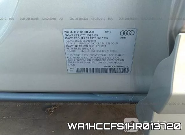 WA1HCCFS1HR013720 фото 8