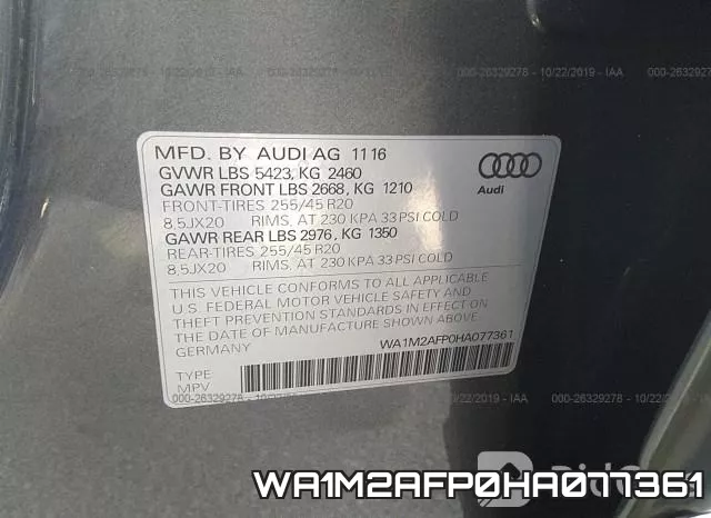 WA1M2AFP0HA077361 фото 10