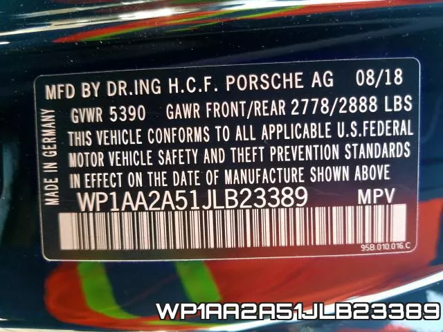 WP1AA2A51JLB23389 фото 2