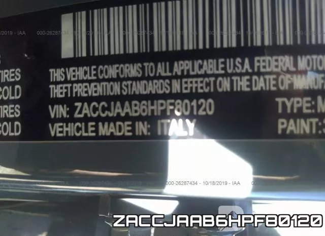 ZACCJAAB6HPF80120 фото 6