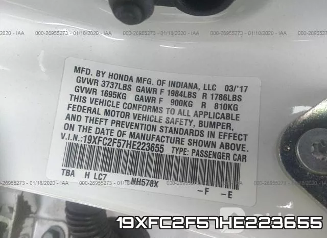 19XFC2F57HE223655 фото 10