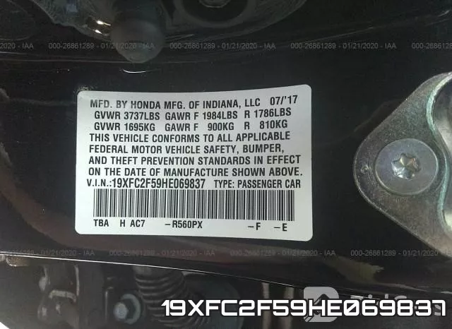 19XFC2F59HE069837 фото 10