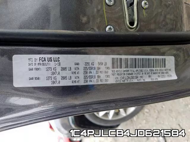 1C4PJLCB4JD621584 фото 2