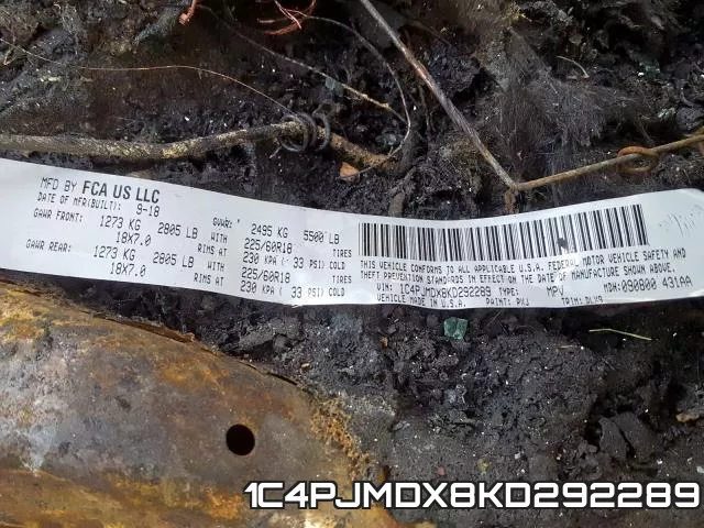 1C4PJMDX8KD292289 фото 2