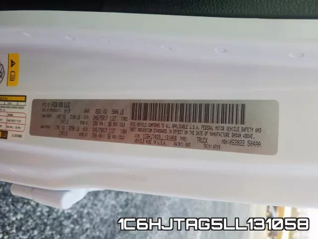 1C6HJTAG5LL131058 фото 2