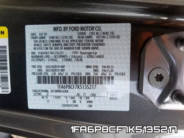 1FA6P8CF7K5135217 фото 2