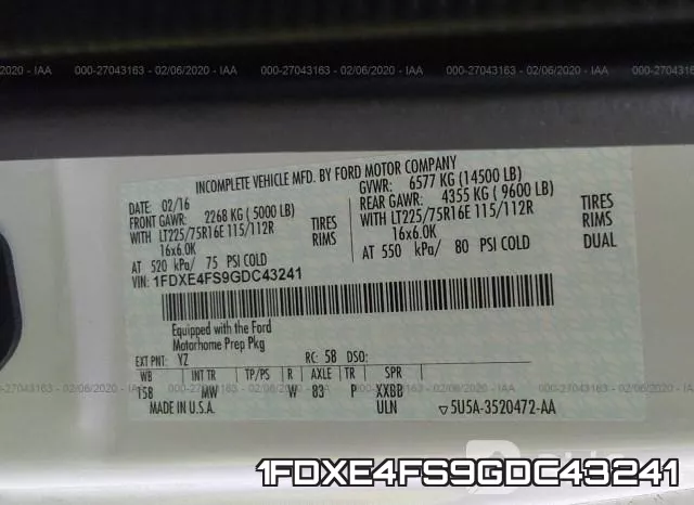 1FDXE4FS9GDC43241 фото 10