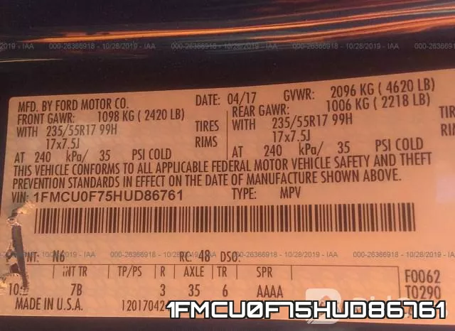 1FMCU0F75HUD86761 фото 8