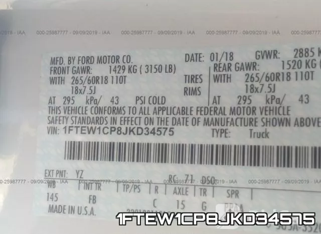 1FTEW1CP8JKD34575 фото 9