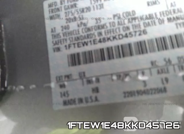 1FTEW1E48KKD45726 фото 8