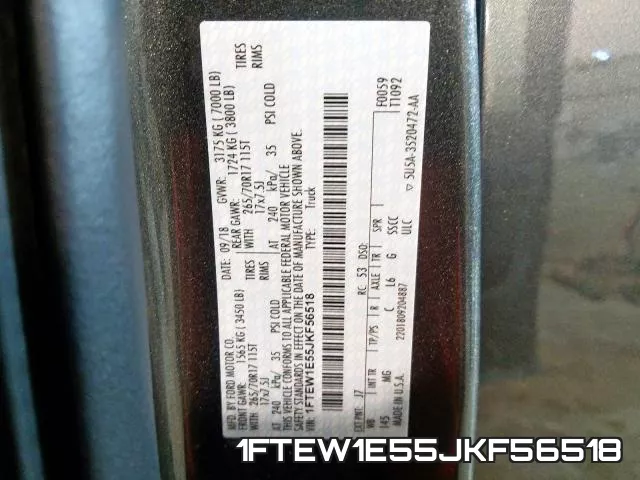 1FTEW1E55JKF56518 фото 2