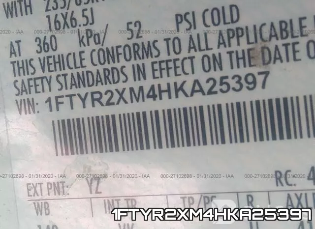 1FTYR2XM4HKA25397 фото 7