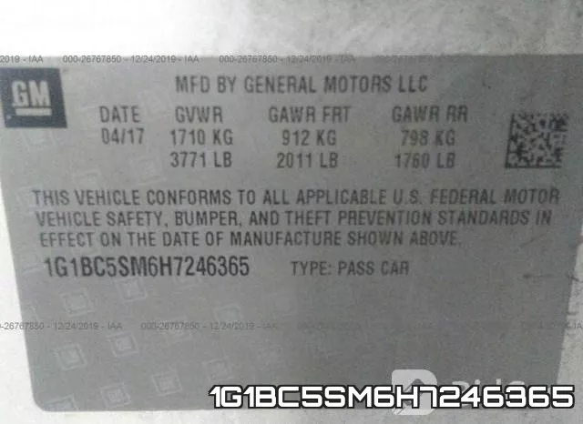 1G1BC5SM6H7246365 фото 8