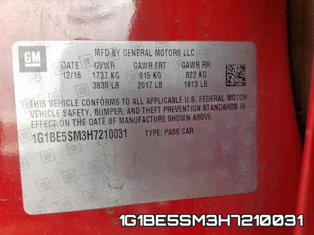 1G1BE5SM3H7210031 фото 2