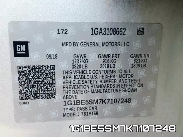 1G1BE5SM7K7107248 фото 2