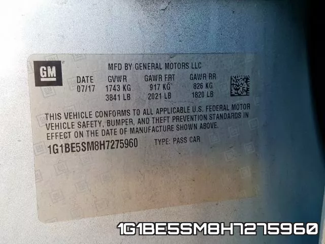 1G1BE5SM8H7275960 фото 2