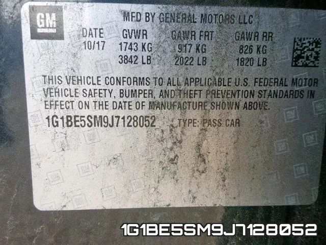 1G1BE5SM9J7128052 фото 2