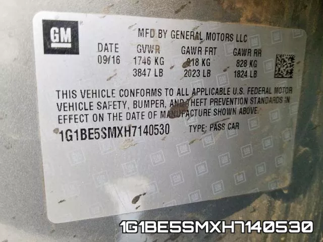 1G1BE5SMXH7140530 фото 2