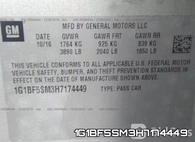 1G1BF5SM3H7174449 фото 9