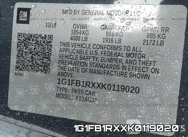 1G1FB1RXXK0119020 фото 10